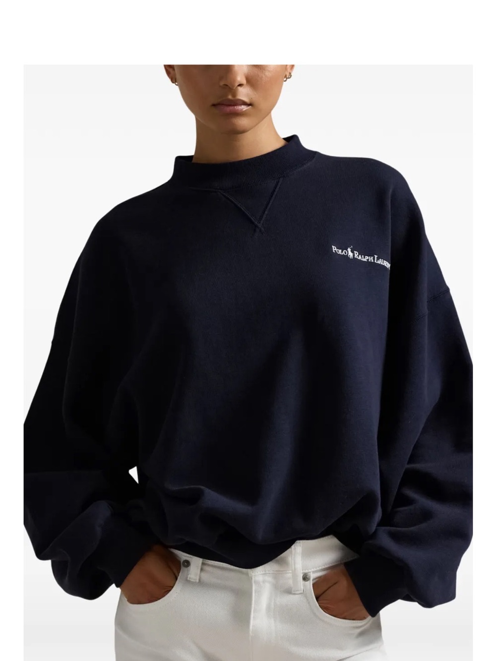 Polo Ralph Lauren Navy Fleece Crewneck Sweatshirt